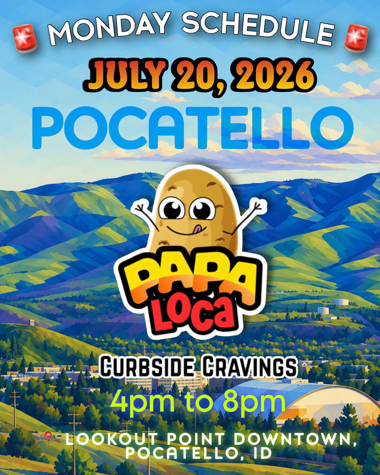 Papa Loca event flyer — Pocatello, Lookout Point Downtown